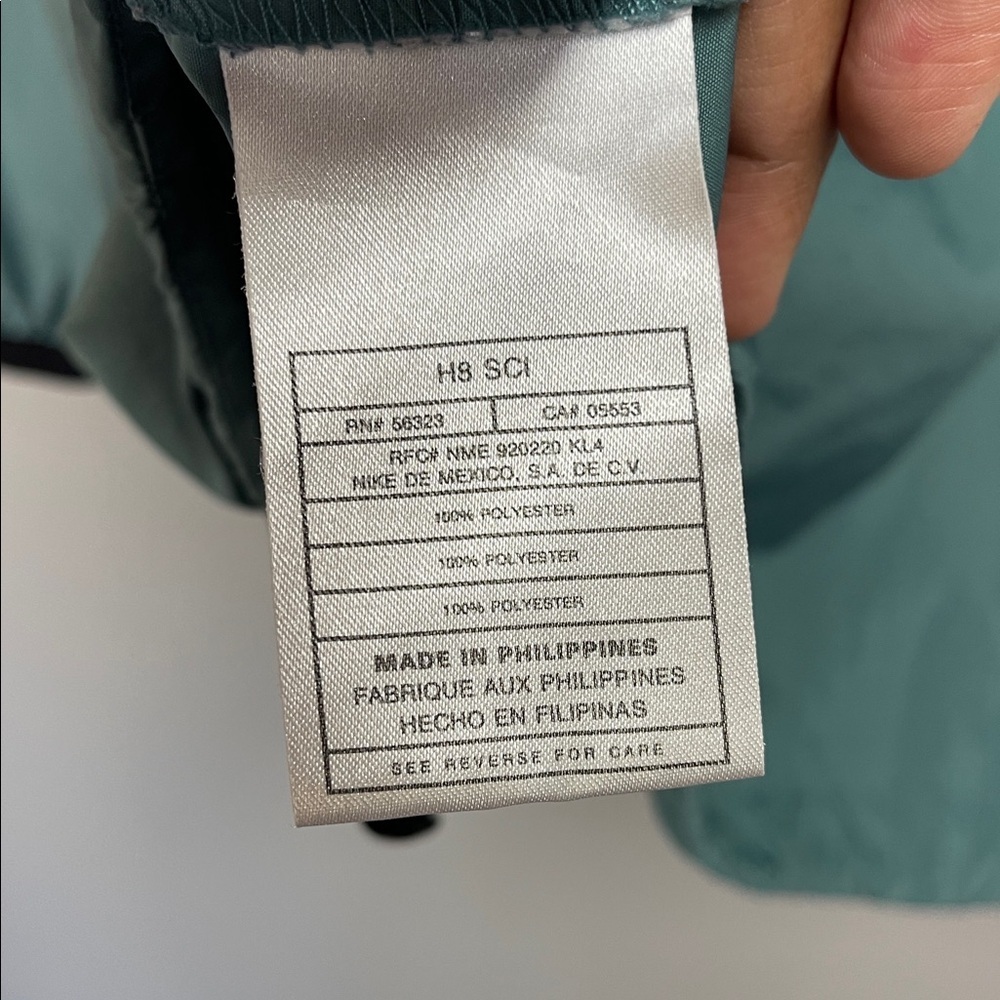 Vintage 1990s Nike aqua teal anorak windbreaker jacket - Picture 8 of 9